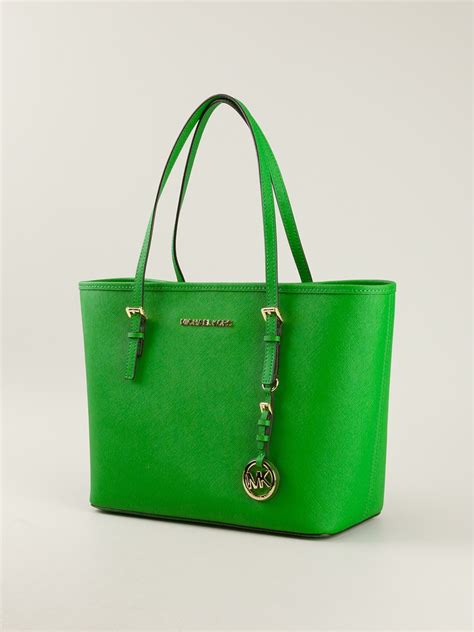 michael kors spring green tote bag|Michael Kors dark green bag.